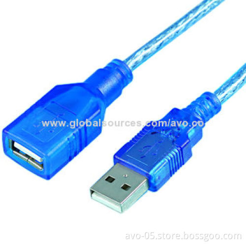 USB Male to Female Cables, 2.0 Version with Transparent JacketNew